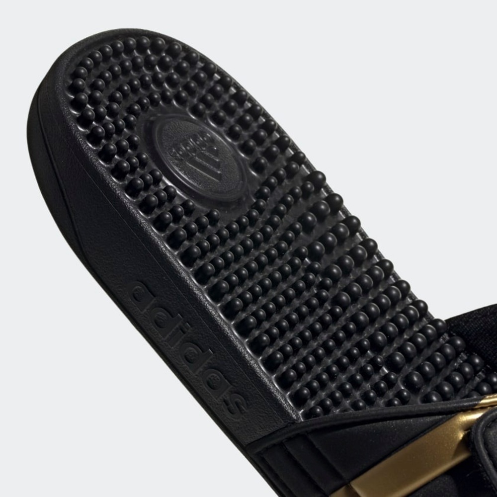 NWOT Adidas Men’s ADISSAGE Comfort Slides in Black & Gold EG6517 Size 6 - Picture 5 of 12